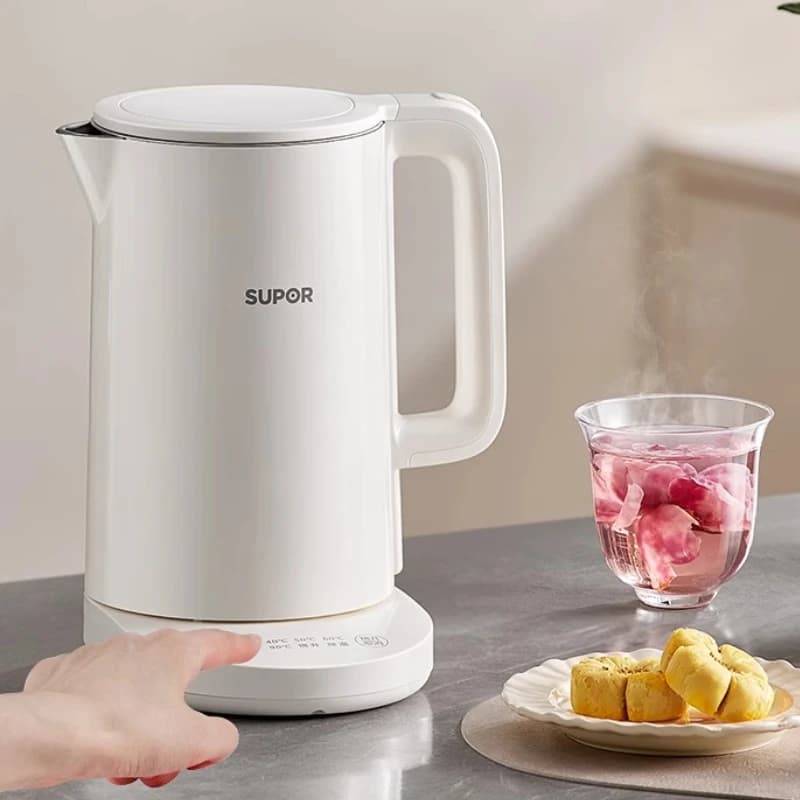 Supor Kettle 2025 New intelligent electric kettle at constant temperature stainless steel for domestic use Kettle with automatic shutdown