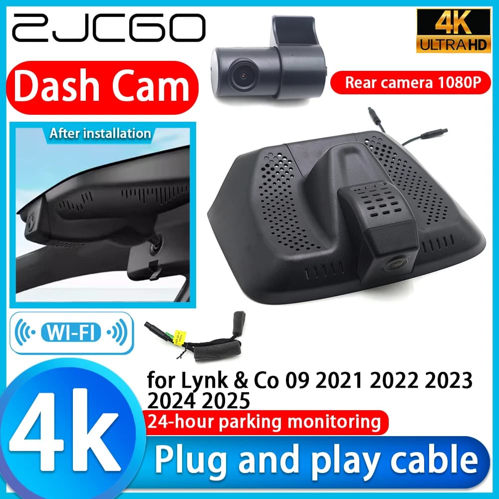 ZJCGO for Lynk & Co 09 2021 2022 2023 2024 2025 Dash Cam DVR 4K Car camera 2160P with Sony lens Video recorder 24h