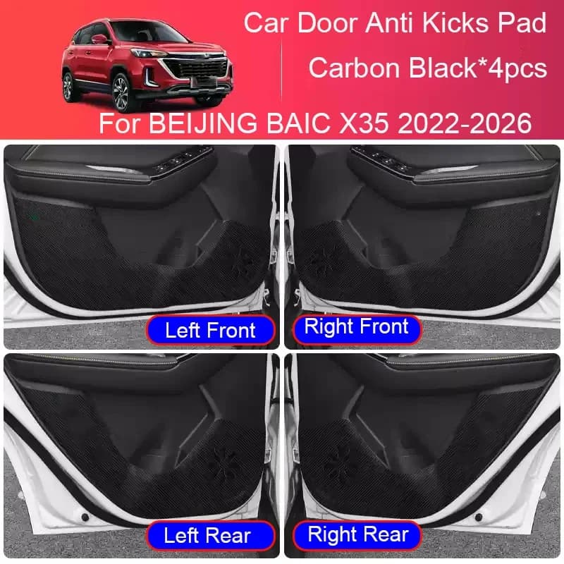 Auto B-Pillar Porta Tronco Proteggere Davanzale Pad In Pelle PU Anti-Calcio Zerbino Scratch Adesivo Accessori Per FAW BESTUNE T90 2023-2026