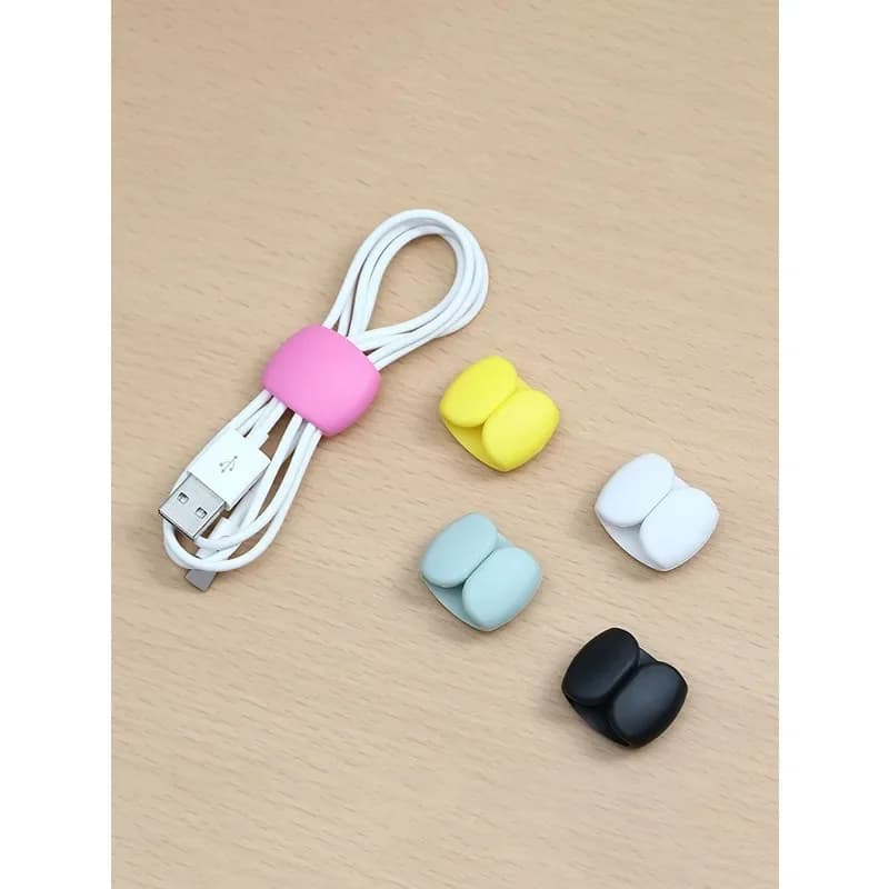 5 confezioni di dispositivi per avvolgere cavi e fili di colori assortiti, caricatore multifunzione per auricolari, clip di fissaggio per la conservazione dei cavi