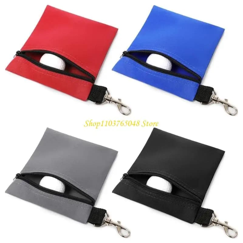 R53E Borsa portaoggetti per palline da golf con cerniera e marsupio con moschettone Borsa da golf in nylon Custodia per da golf