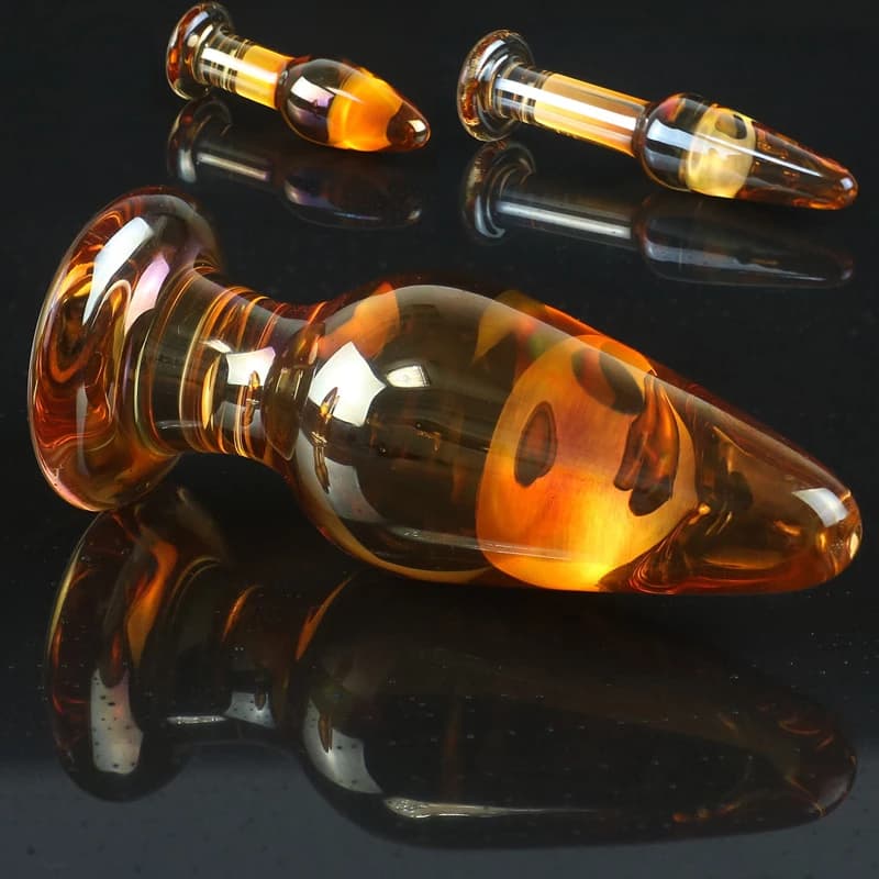 10cm Pyrex Glass Anal Plug Dildo Crystal Anal Beads Butt massaggio prostatico masturbarsi giocattolo adulto del sesso per donne uomini giocattoli anali Gay