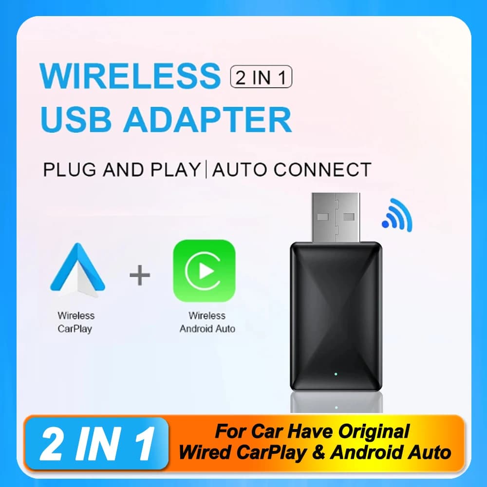NEW Wireless CarPlay Android Car Adapter Wireless Smart Mini Box Plug And Play WiFi Fast Universal Connection For Toyota