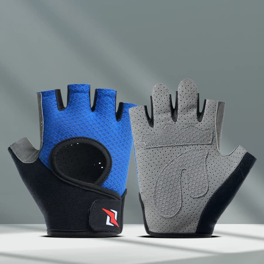 Guanti fitness per uomo e donna, mezze dita, sport all'aria aperta, resistenti all'usura, anti bozzolo, leggeri, traspiranti, antiscivolo, c