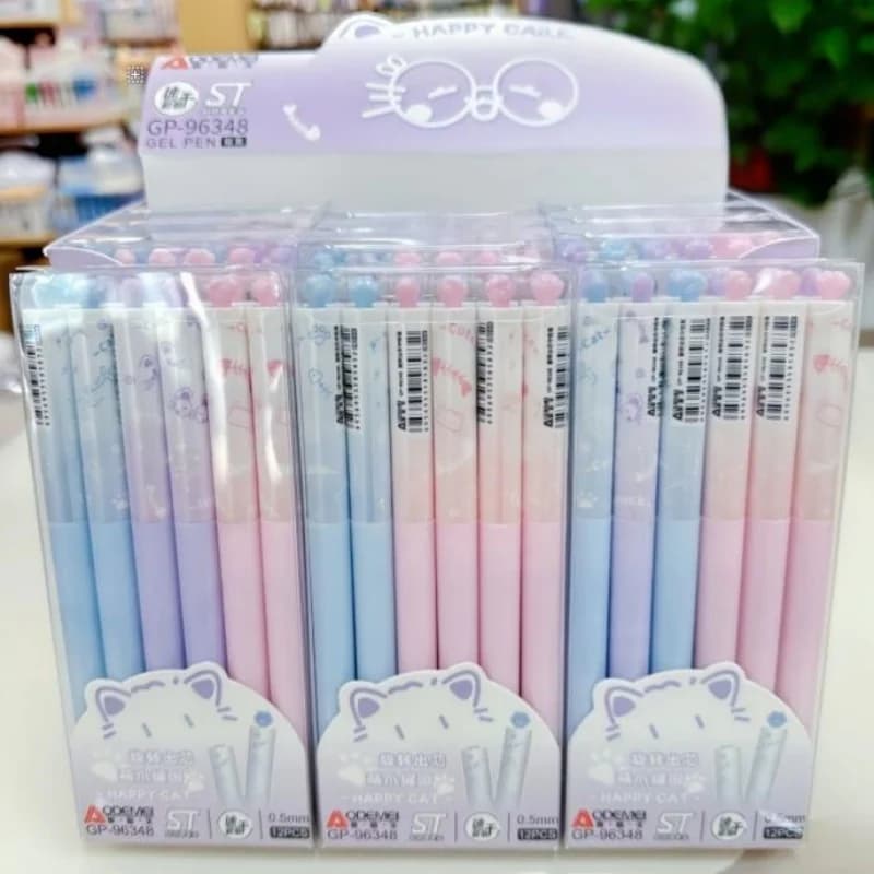48 pz/lotto Kawaii Zampa di Gatto Penna Gel Carino 0.5mm Inchiostro Nero Penne Neutre Regalo di Cancelleria Per Ufficio Materiale Scolastico