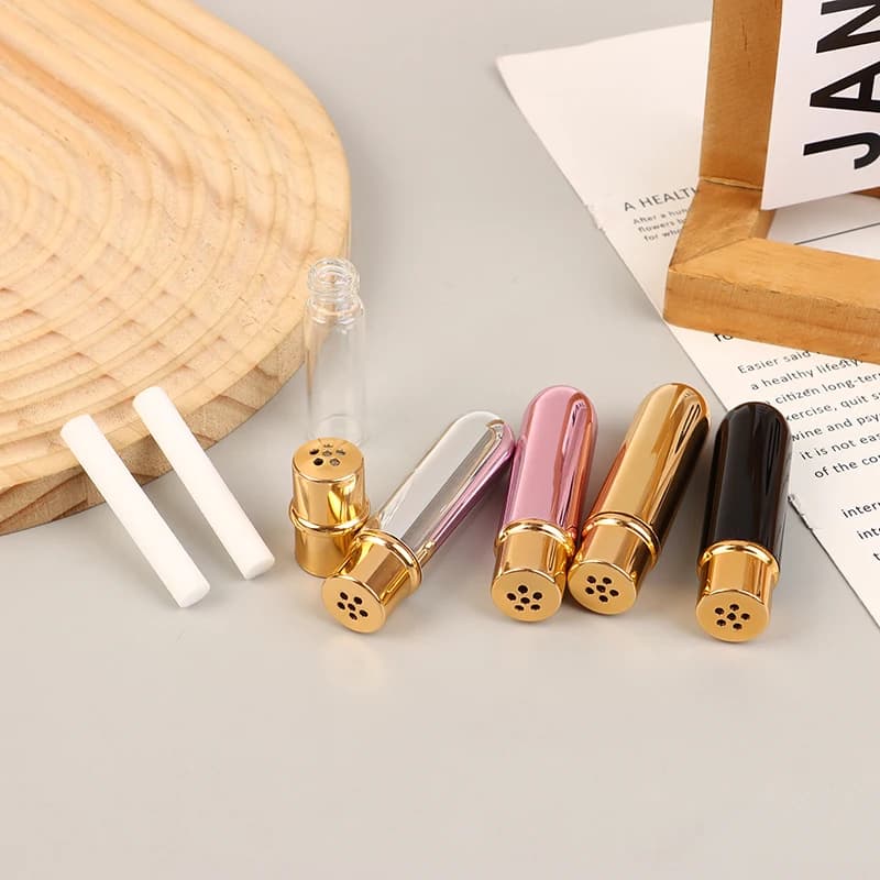 Offerta Speciale: 1 Inalatore Nasale per Oli Essenziali, Tubi in Alluminio Vuoti da 5ml Ricaricabili con Stoppini Sostituibili