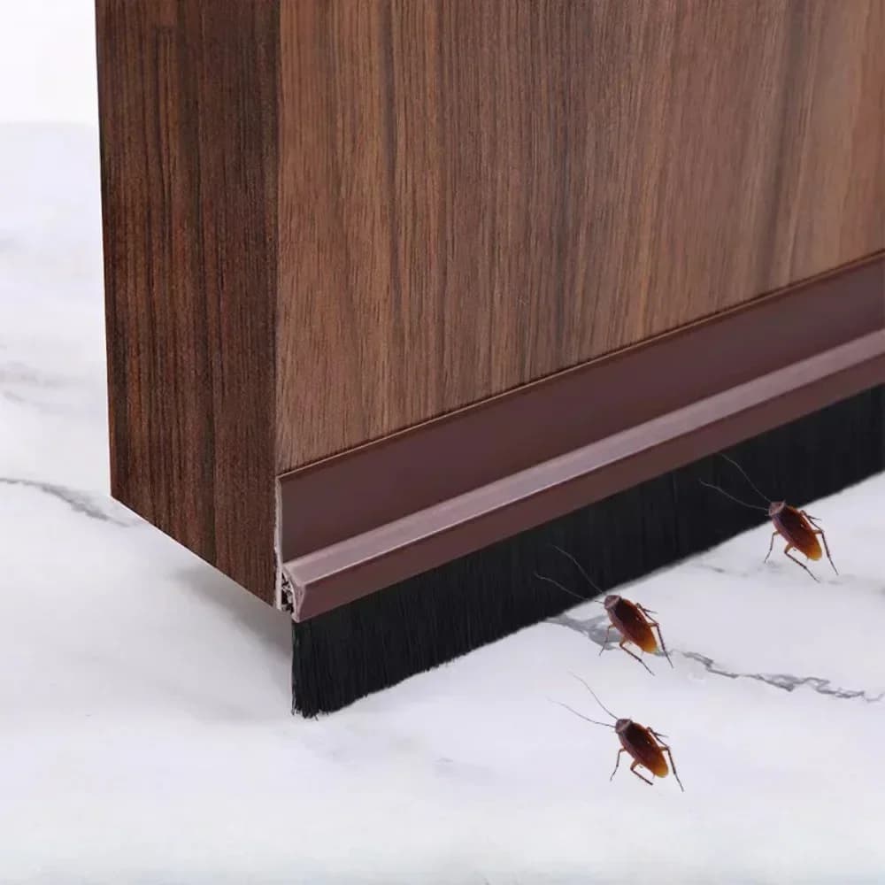 Door Bottom Sealing Strip 1m PVC Door Stopper Insect Rodent Wind Sound Proof Barrier for Door Gap Hardware Accessor Soundproof
