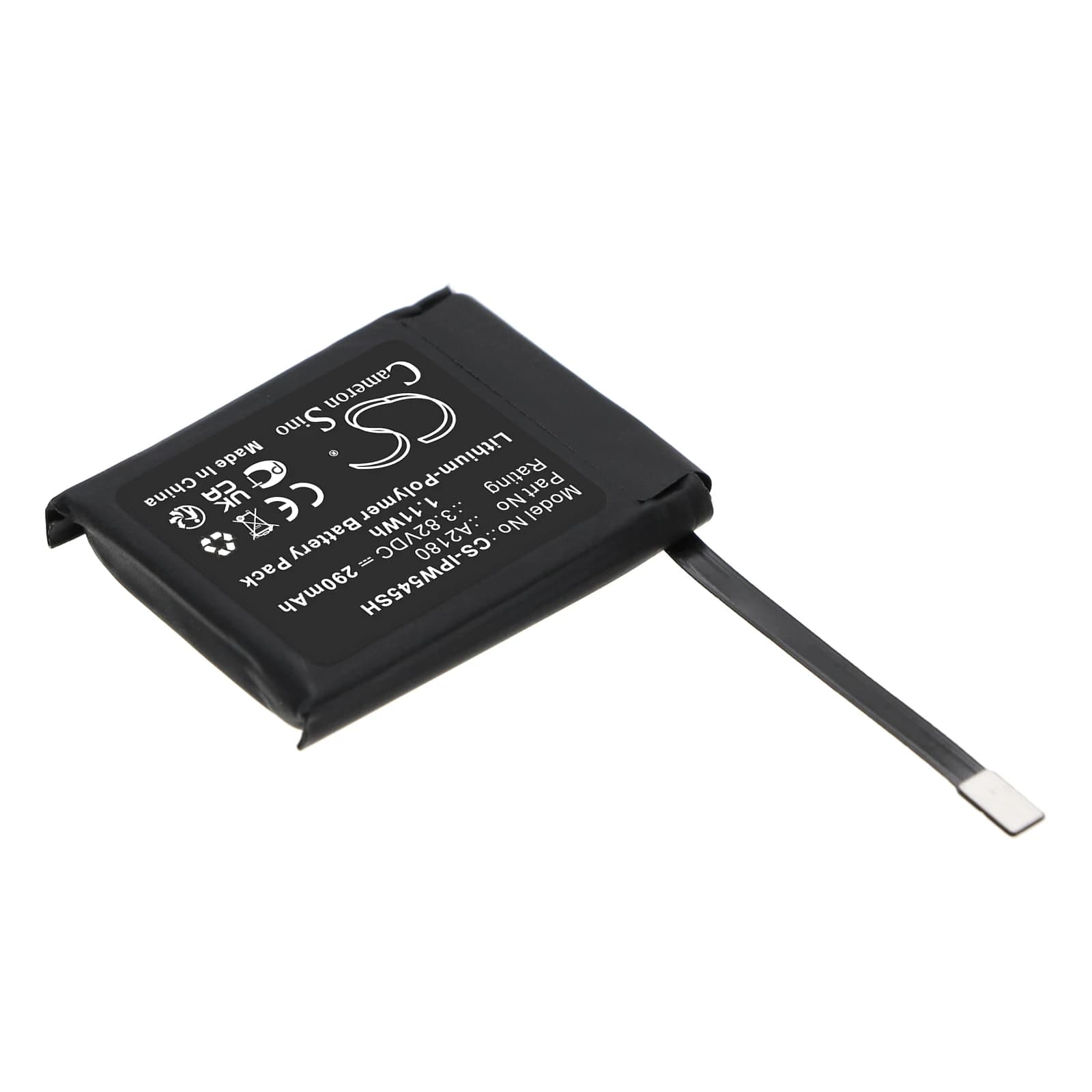 Batteria Smartwatch 290mAh per Apple Watch SE 44mm A2180, A2552 Watch Series S7 45mm, A2815 Series S8 45mm, A3009 Series S9 45mm