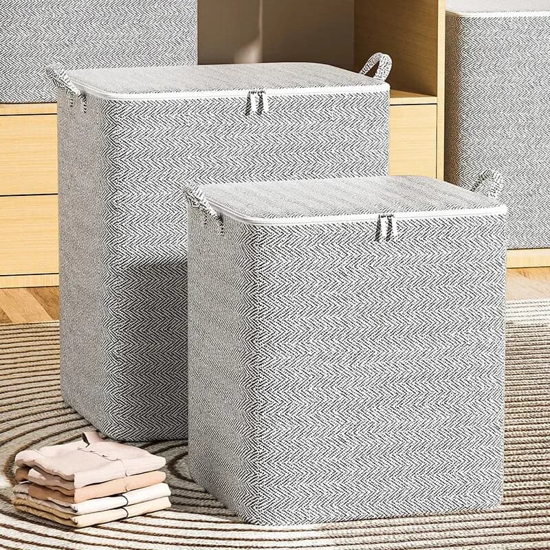 1 large capacity home bag, nonwoven material, cabinet organizer can be used for quilted clothing, toys