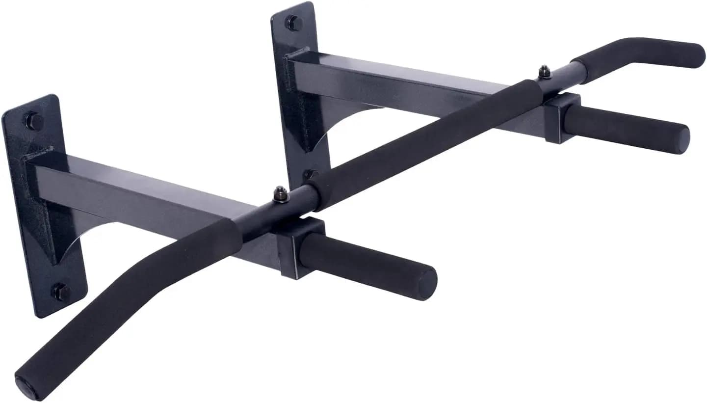 Wall Mount Pull Up Bar with Extra Clearance, Fits 16" Studs, 4 Grip Positions