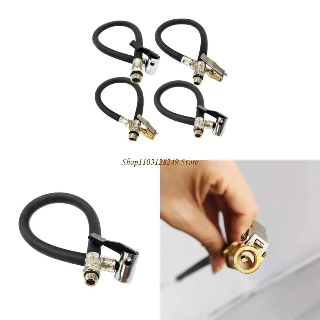 Adattatore per tubo di prolunga per pompa gonfiabile per pneumatici per auto Tubo di gonfiaggio dell'aria Collegamento dell'aria per pneumatici con rotazione Mandrino dell'aria con bloccaggio