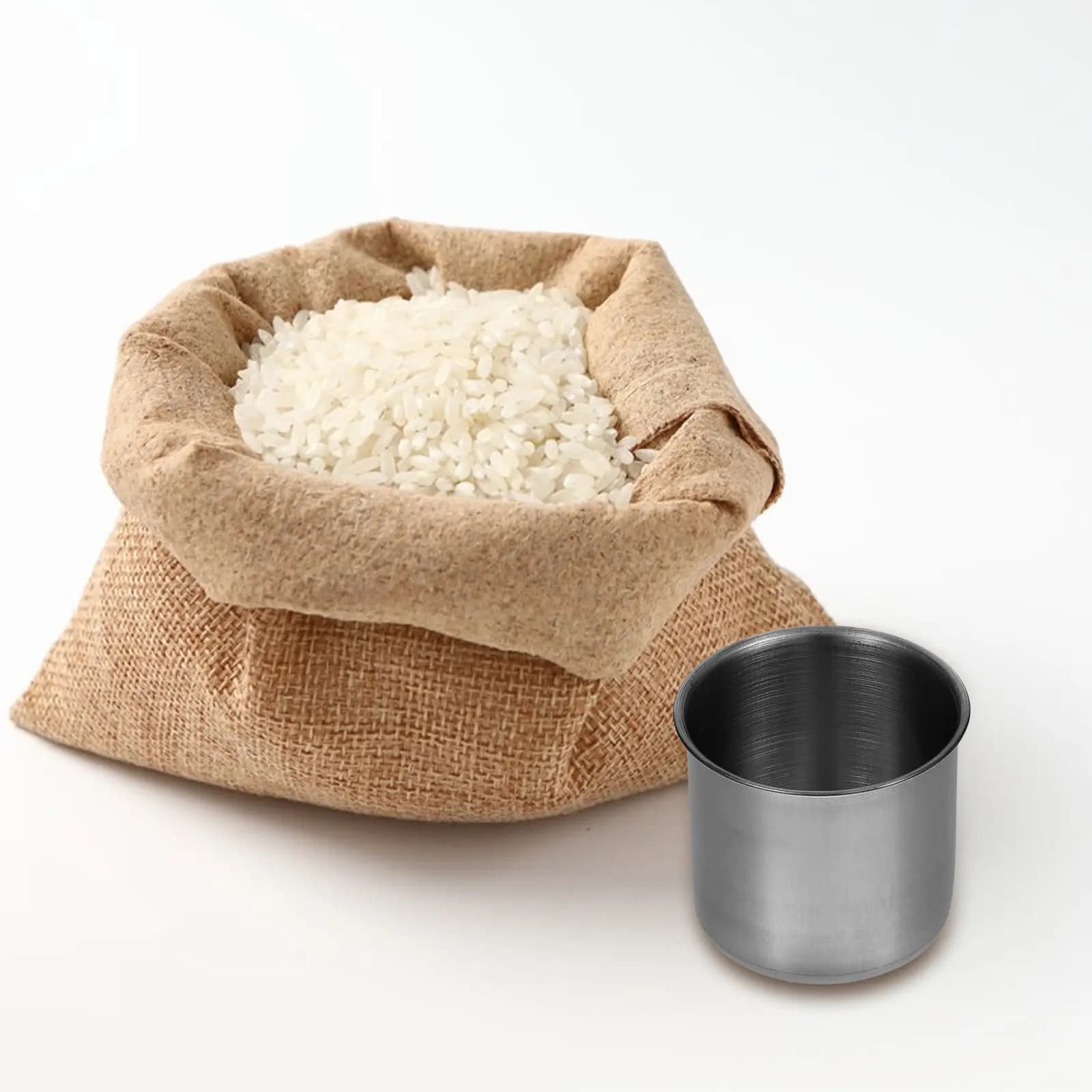 Stainless Steel Rice Cup 150Ml Smooth Edge Multifunction Measuring Cup Kitchen Measuring Rice Container Food Storage