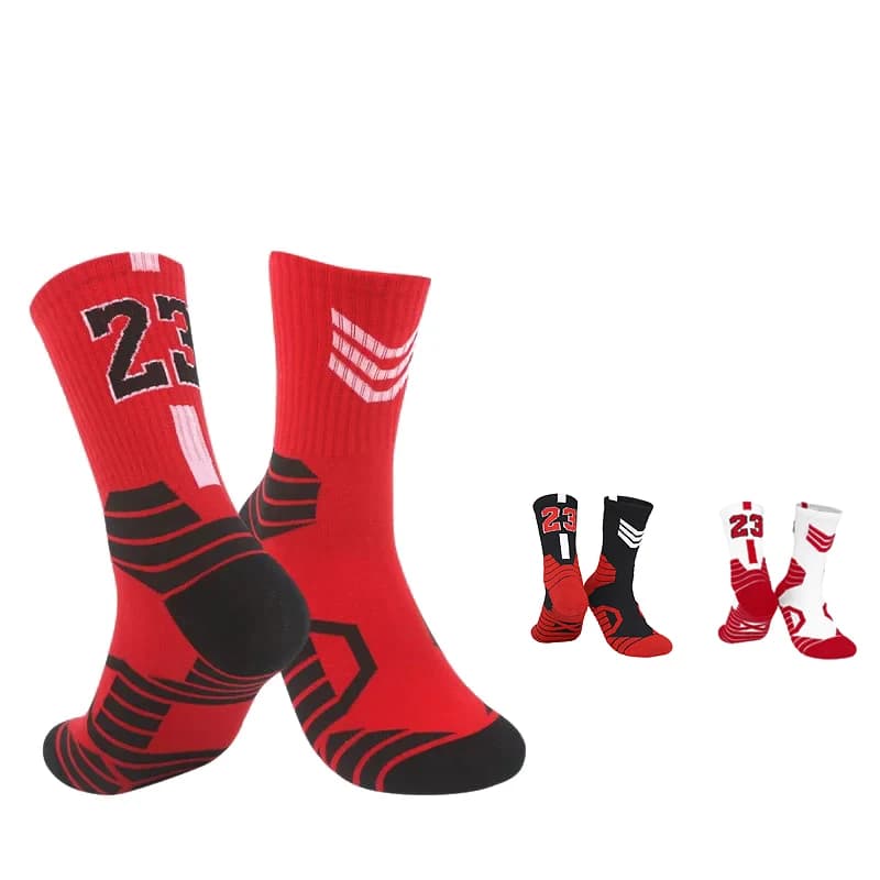 Calzini da basket da uomo di media lunghezza realizzati in puro cotone che assorbono il sudore, calzini per bambini alla moda e comodi