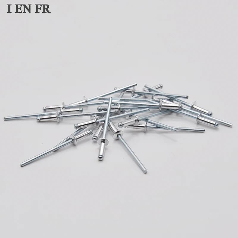 5/50ps M2 M2.4 M3 M3.2 M4 M5 M6 M6.4 GB12618 Aluminium Dome Round Pop Open Hollow Core Pulling Blind Dropper Self-plugging Rivet