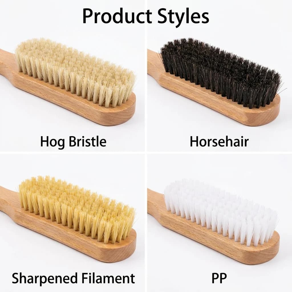 Shoe Brush Stable Stain Removal Brush Square Shoe Brush Solid For Small Leather Goods Casual Shoes Wallets