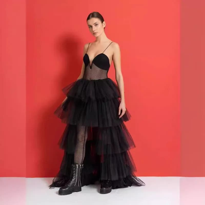 Gonna Tutu in Rete Morbida con Fascia Elastica a Vita Alta e Orlo Fluido per Donne, Asciugatura Rapida e Resistente alle Pieghe, Ideale per l'Uso Quotidiano