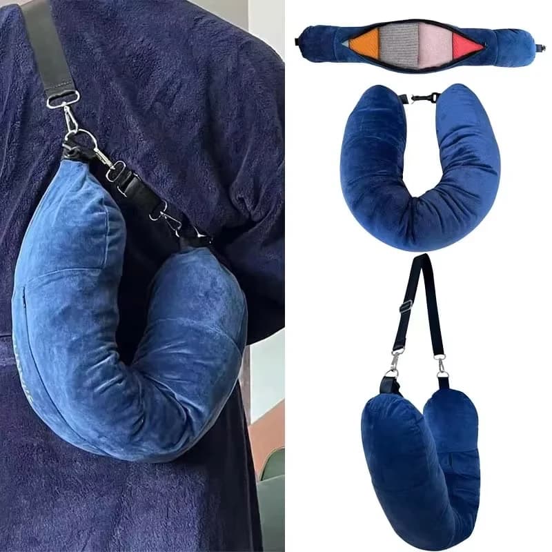 Cuscino da Viaggio Riempibile con Vestiti, Borsa Portaoggetti Impermeabile, Borsa da Viaggio Portatile per Cuscino