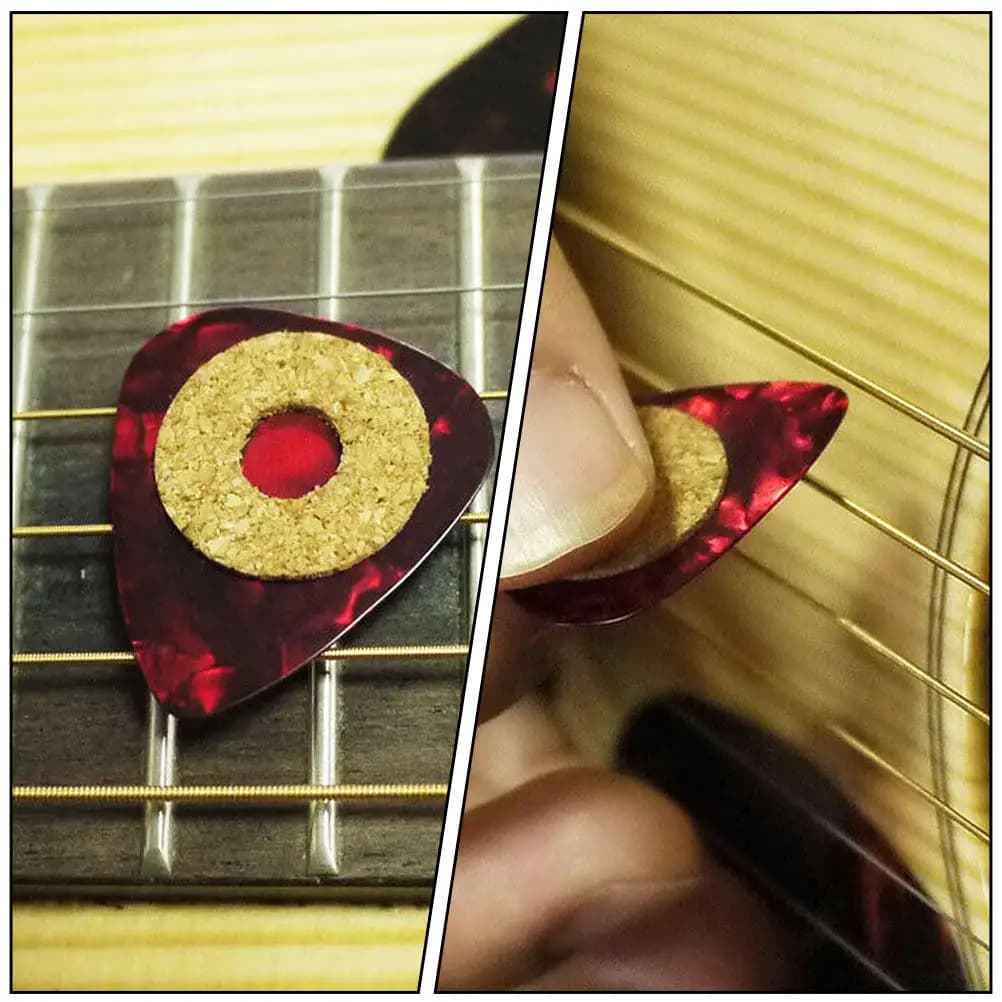 20 Pezzi Impugnature in Legno per Chitarra, Cuscinetti Antiscivolo Sottili Premium, Presa Confortevole, Tecnica di Suonatura Migliorata, Resistenti al Sudore