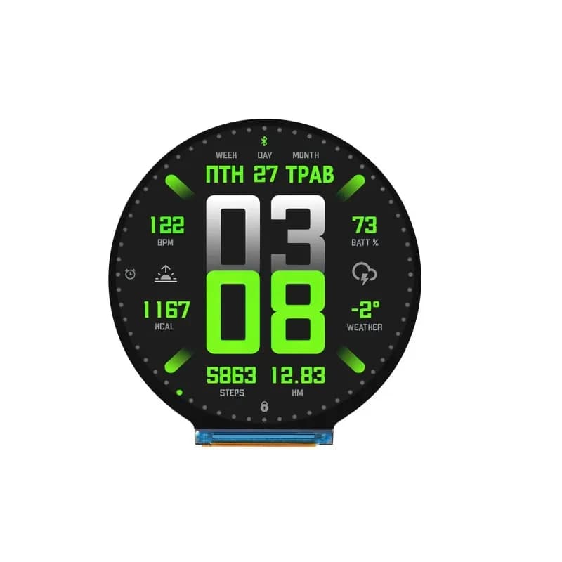 Scheda di sviluppo con display touch LCD IPS rotondo da 2,8 pollici ESP32-S3, 480×480, dual-core LX7 a 32 bit, audio MIC/SD/MP3/HMI per Arduino
