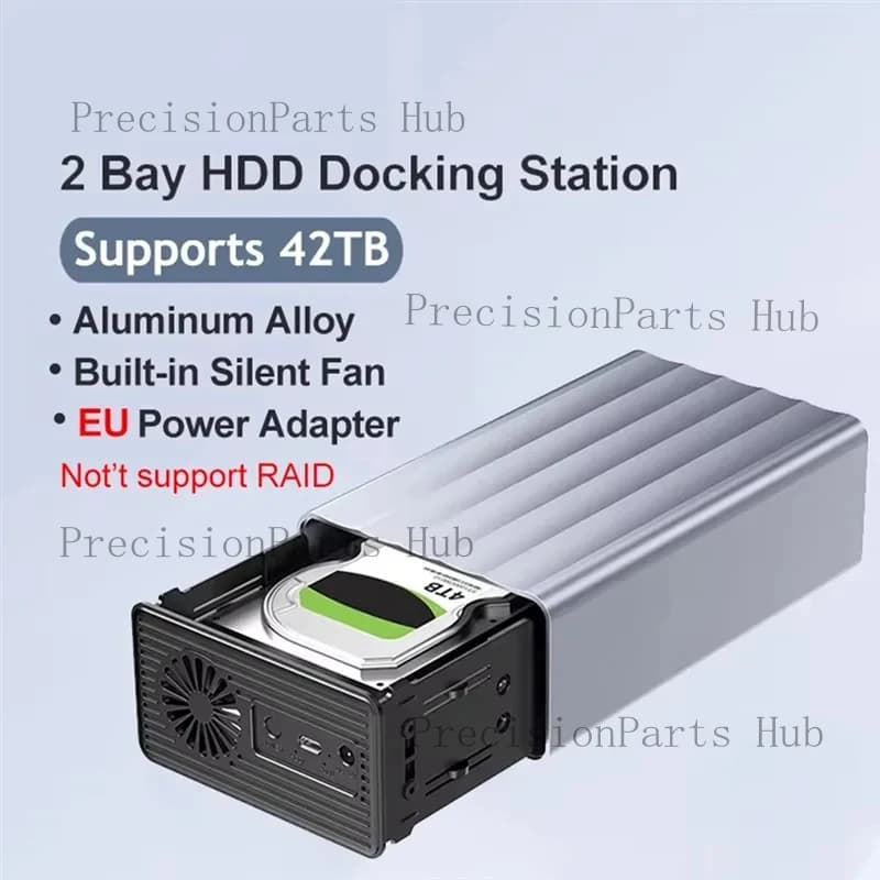 Case esterno per HDD/SSD a doppia baia da 2,5/3,5 pollici con funzione RAID per PC