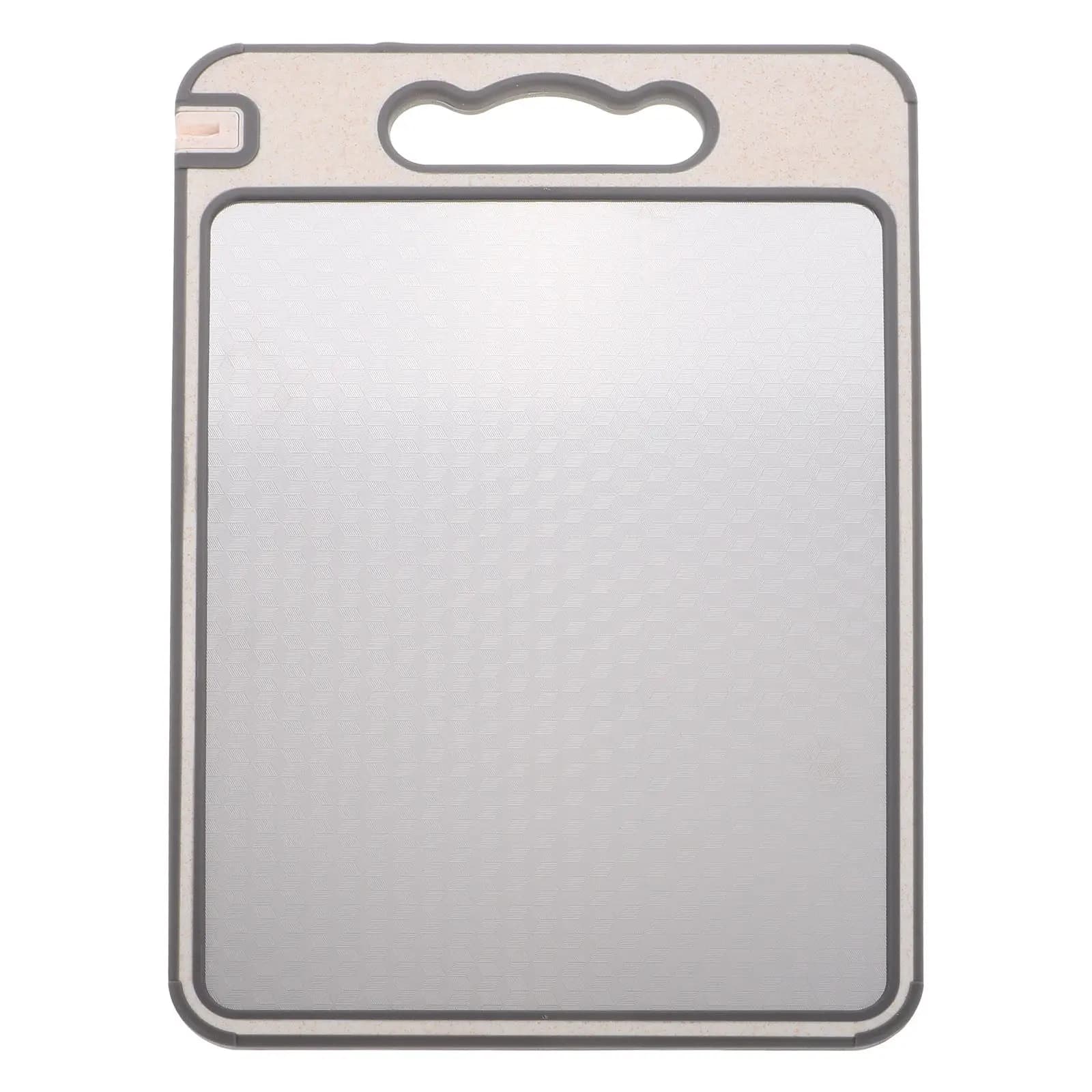Stainless Steel Double-Sided Cutting Board Heavy-Duty Kitchen Chopping Board for Meat Fruits Vegetables Bread Dishwasher Safe