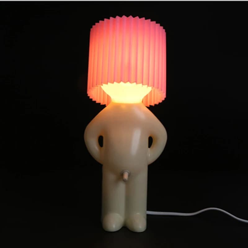 Lampada da tavolo Creativa Nuova luce da scrivania per ragazzo impertinente Illuminazione da lettura a LED unica Luce notturna colorata per regalo per bambini con interruttore