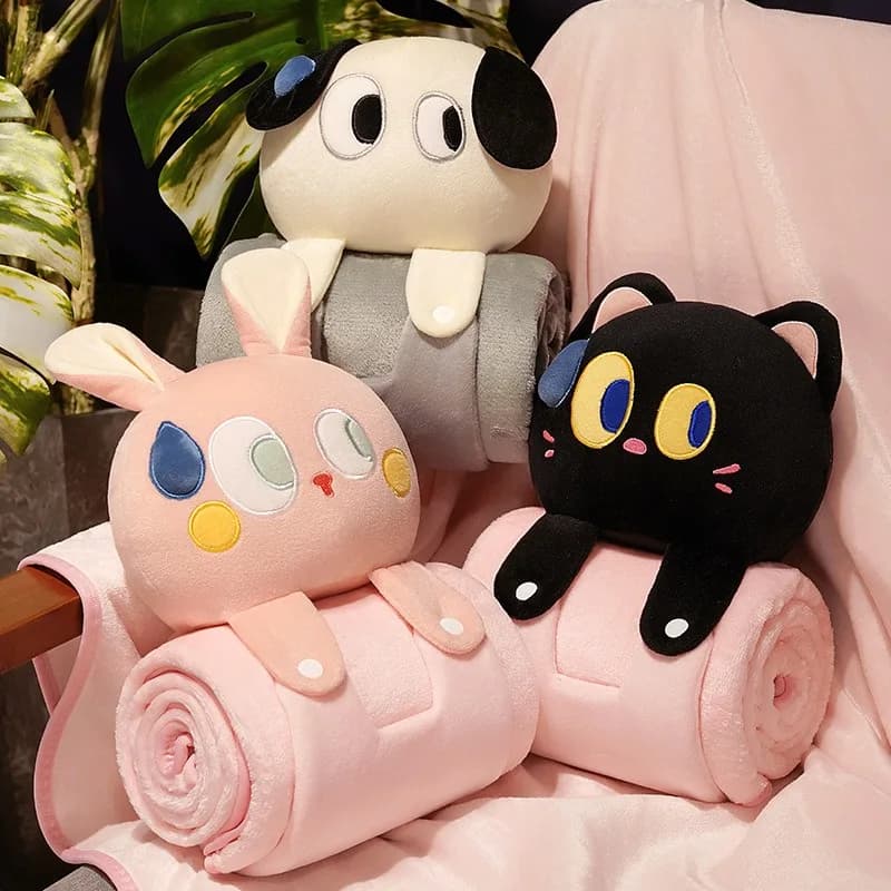 Soffice coperta arrotolata Cuscino Coperta per bambini Bambole di cartone animato Fashio Decorazioni per la casa Regalo di compleanno per ragazze Coperta per aria condizionata