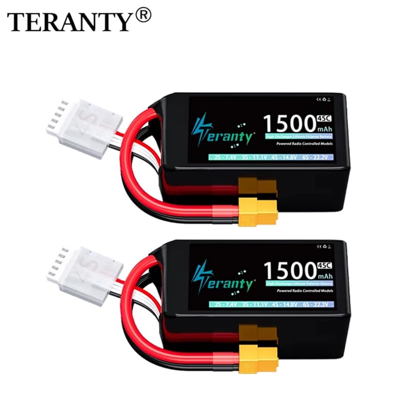 TERANTY Lipo Batteria 4S 14.8V 1500mAh 45C Con T XT30 XT60 Spina Per RC Auto Barca FPV Drone Quadcopter Aereo Elicottero Hobby