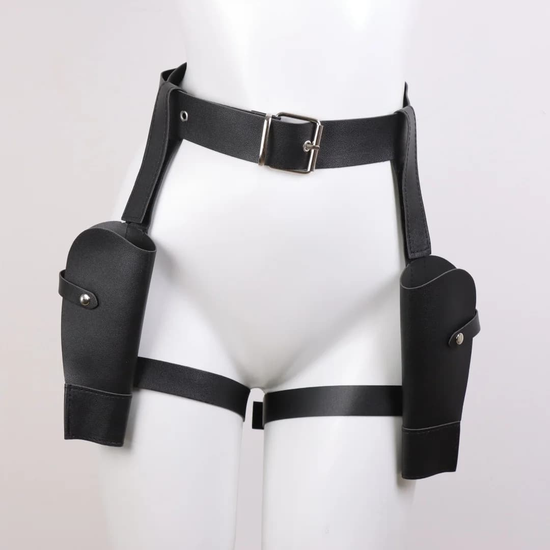 Trendy PU Leather Waist Cover Western Cowboy Style Decorative Belt Cosplay Role Playing Prop Accessories Available For Men Women