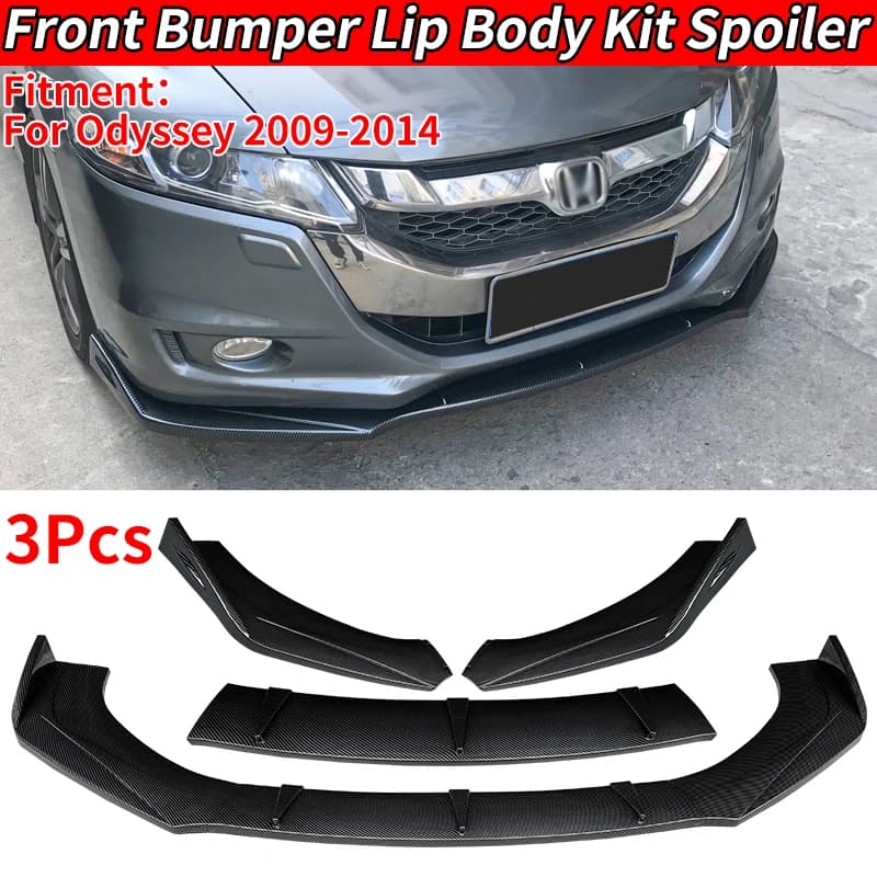 Accessori auto Decorazione esterna per Odyssey 2009-2014 Paraurti anteriore Splitter Lip Diffusore Spoiler Body Kit Copertura protettiva
