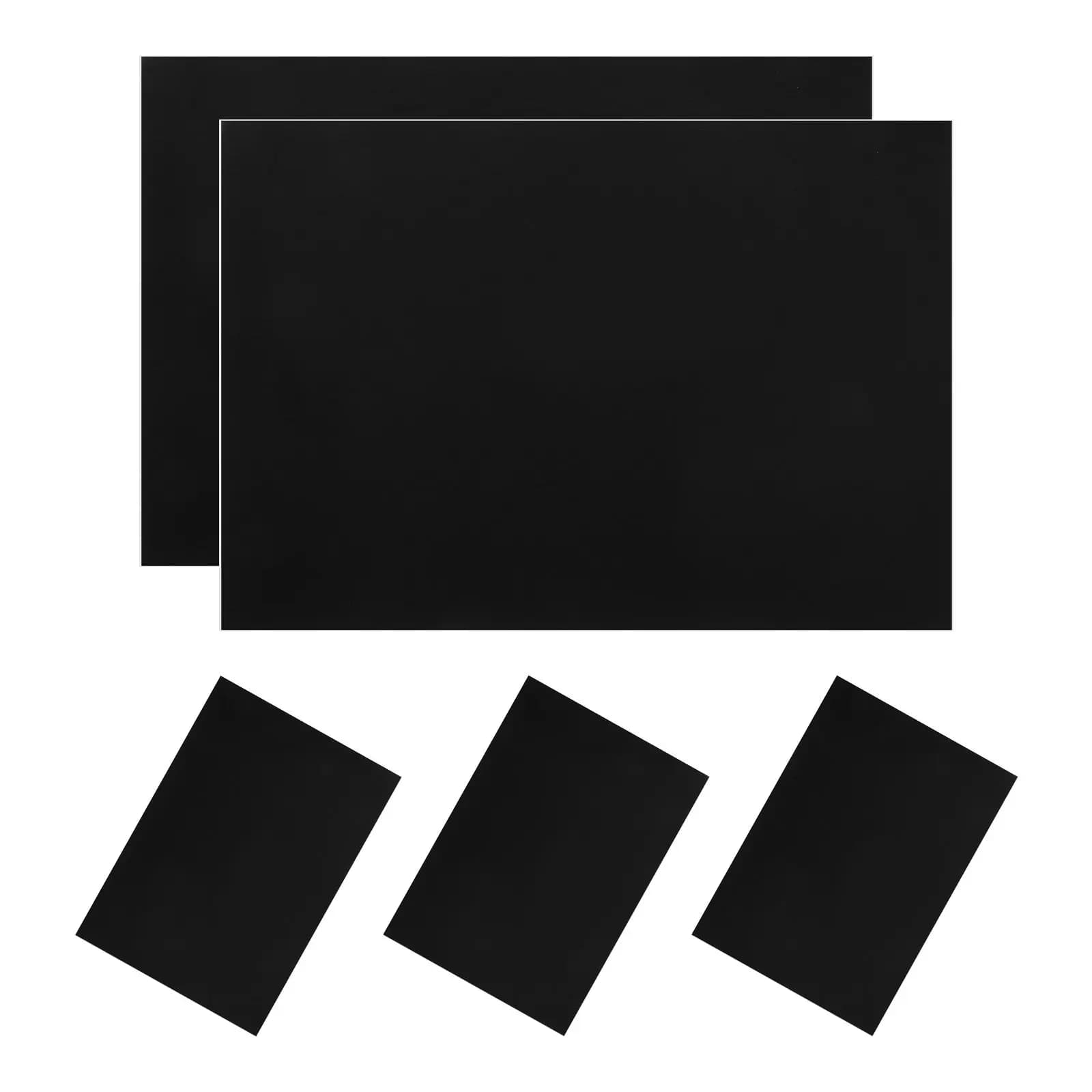 5Pcs Laptop Protective Film Removable Skin Black 15.6 Inch Waterproof Anti-Oil Laptop Sticker Decal Wrap Scratch Proof Cover