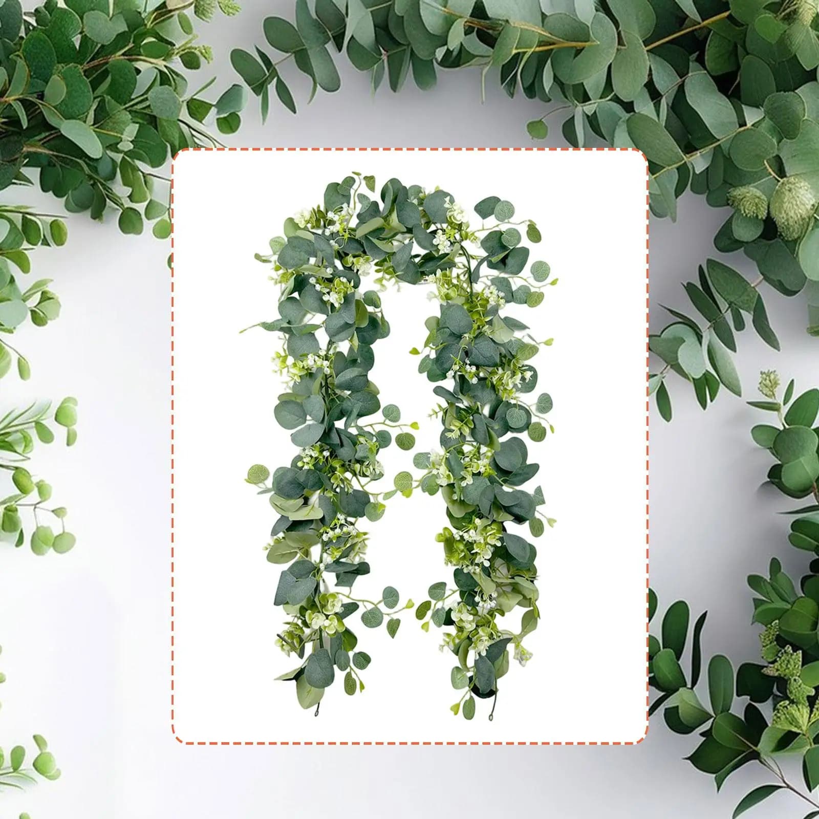 Artificial Eucalyptus Garland Simulation Decorative Artificial Eucalyptus Vine Hanging Plants for Holidays Fence DIY Project