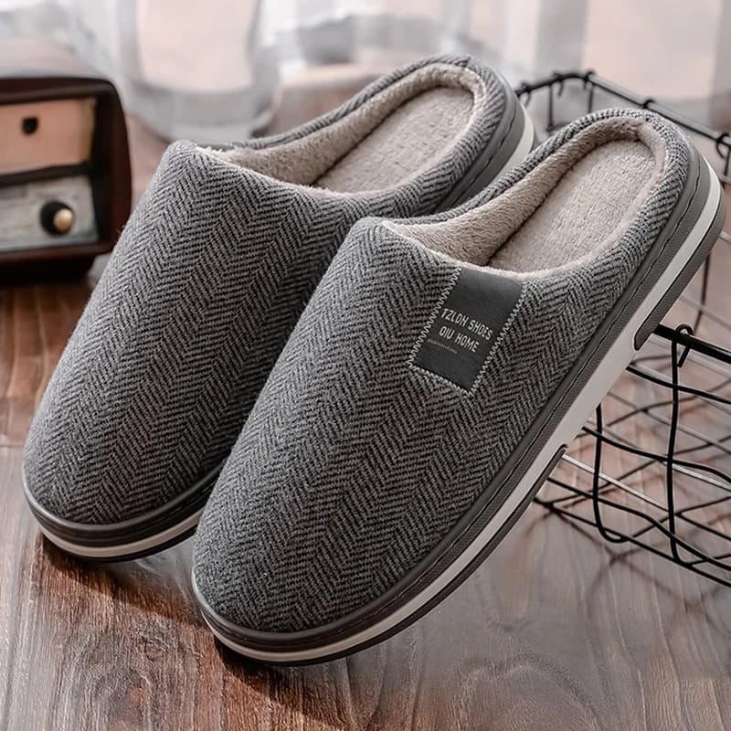 Pantofole da uomo oversize invernali Pantofole da casa da uomo piatte in peluche morbide antiscivolo per interni Scarpe da casa per camera da letto in cotone caldo 36-49