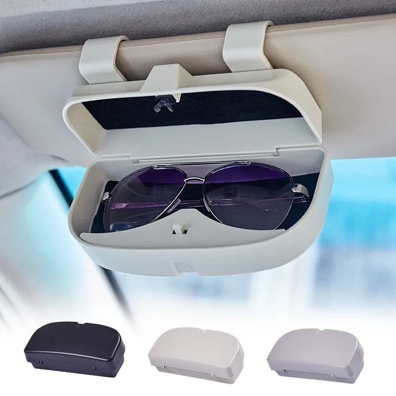 Organizer per Parasole Auto 2026, Custodia Universale con Coperchio Ribaltabile per Occhiali da Auto, Scatola Antipolvere per Occhiali da Sole Estivi