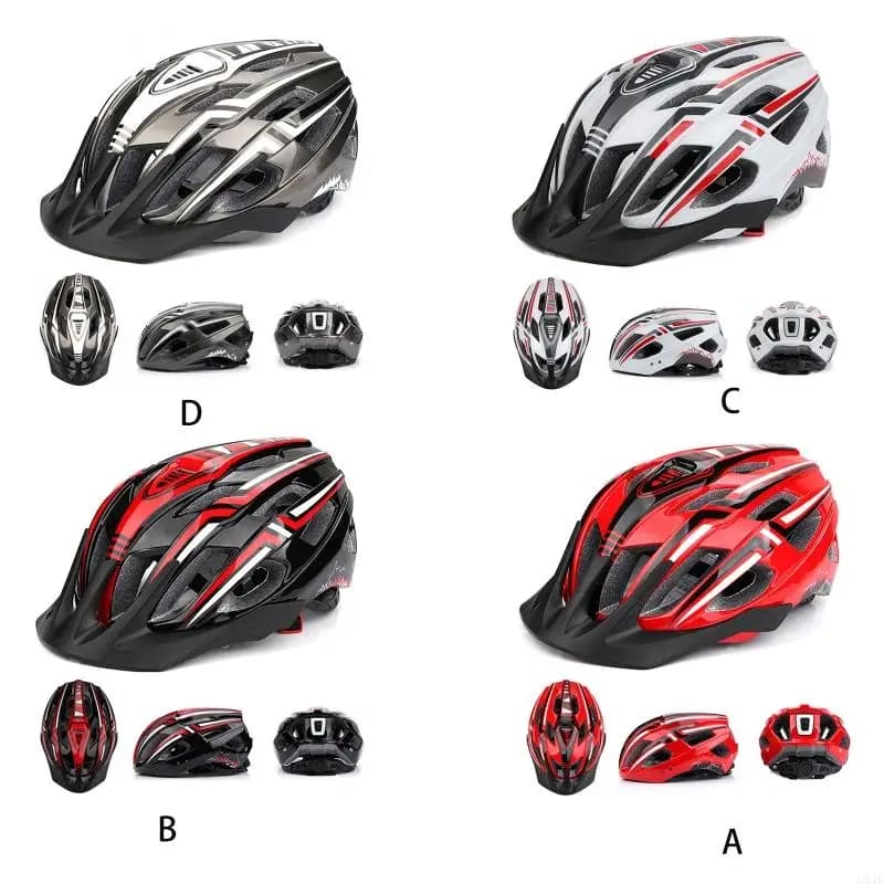 U1jc Men Women Women UNISEX LED LIGHT LIGHT MTB Helmet Mtb Mountain Riding Cycling Cappello
