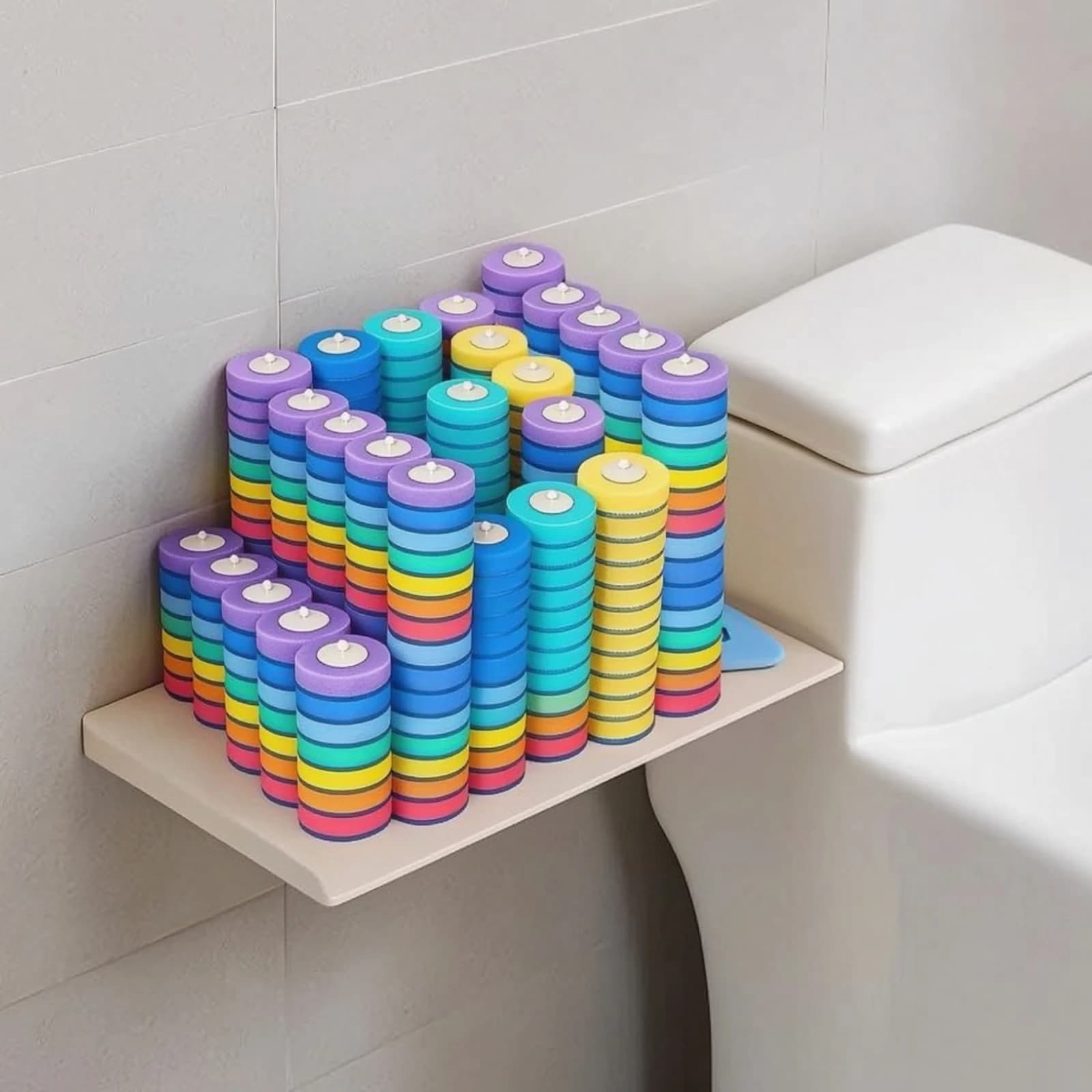 35 Pieces Toilet Brush Replacement Head Round Toilet Brush Head Replacement Wear-Resistant Scratchunhindered for Bathroom