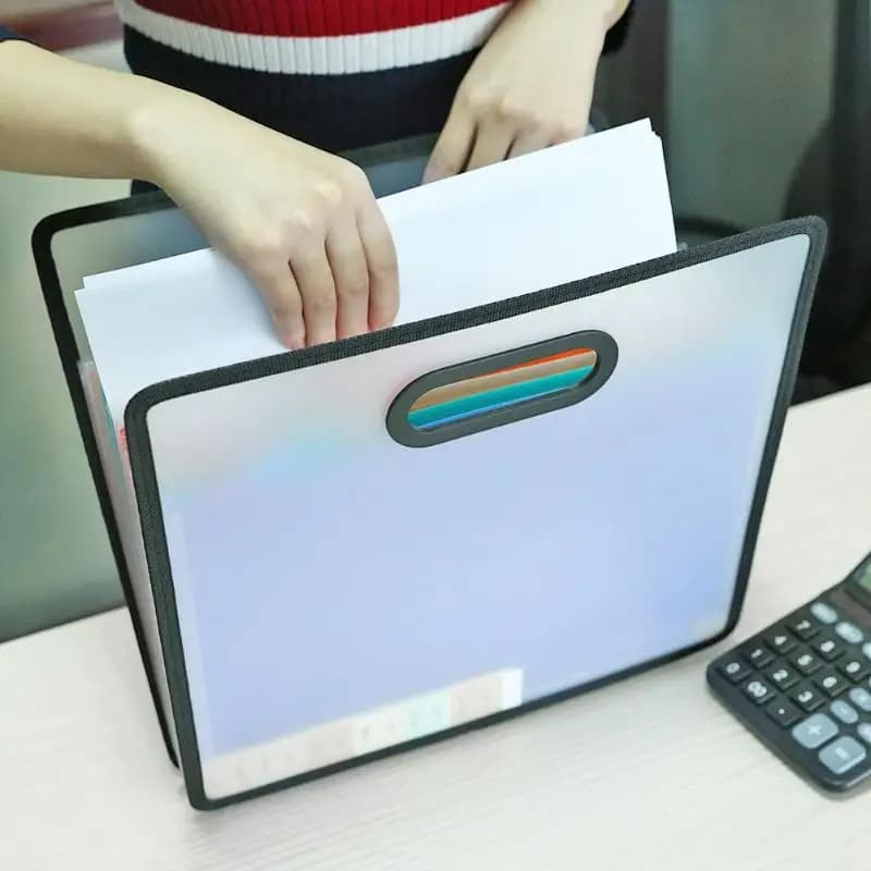 Creative12 tasche portafoglio espandibile cartella portadocumenti arcobaleno A4 PP classificazione carta di prova borse portaoggetti forniture per ufficio