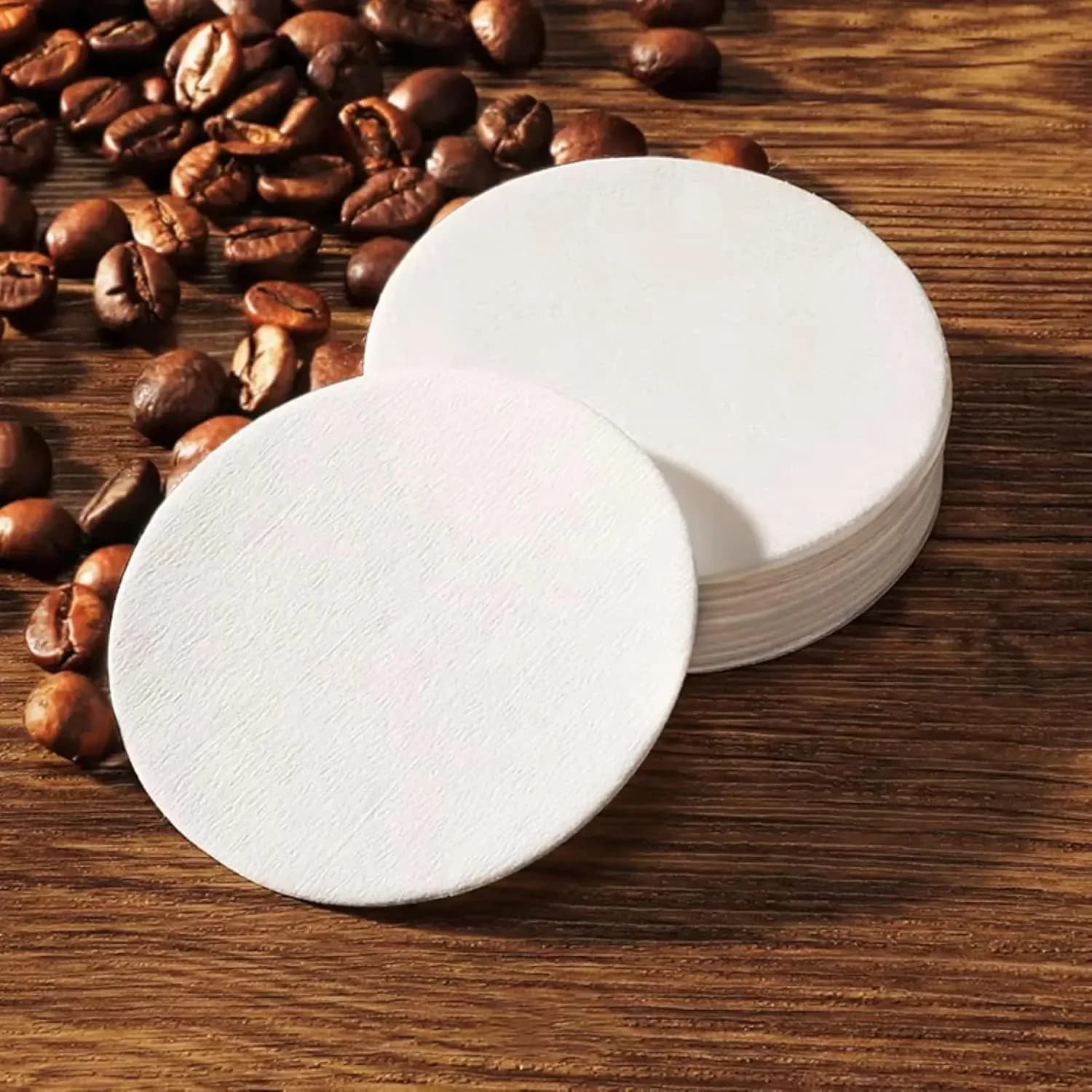 60mm 100 Pcs Round Disposable Coffee Filters Paper Compatible with Aeropress Coffee Makers