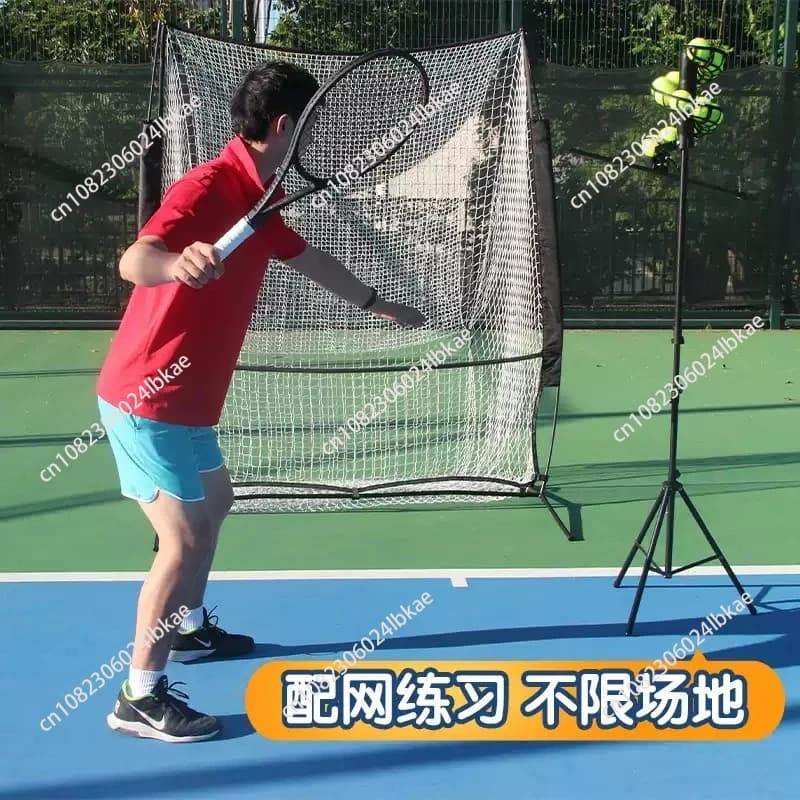 Macchina automatica per palline da tennis portatile Macchina per l'alimentazione delle palline per allenatore Pratica di racchetta oscillante singola self-service