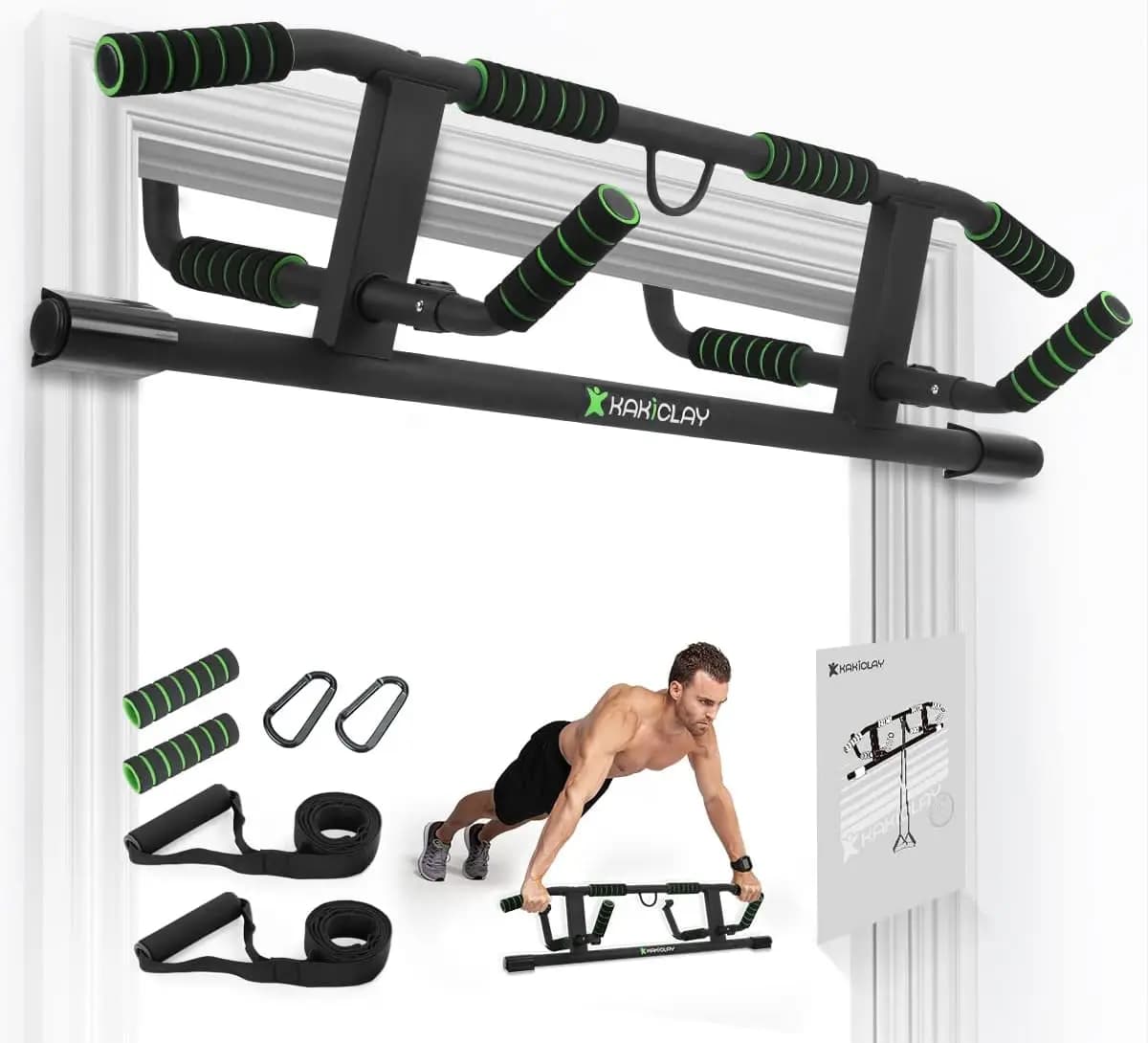 Barra per trazioni multi-grip con tecnologia Smart Larger Hooks - Brevetto originale USA, Progettata, Spedita, Garanzia