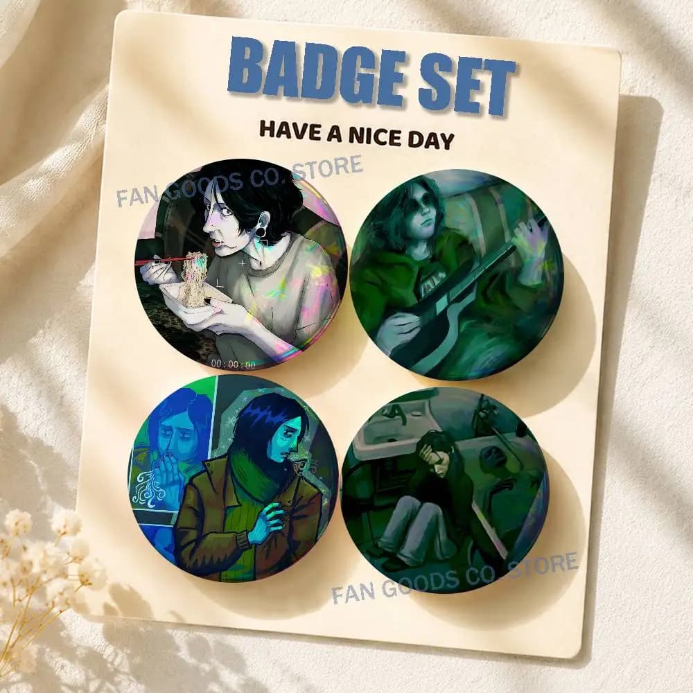 Set di 2 spille 'No Im Not a H-Human' per zaino, vestiti, gioielli, accessori, spilla rotonda a tema cartone animato, distintivo a bottone, regalo per collezione fan