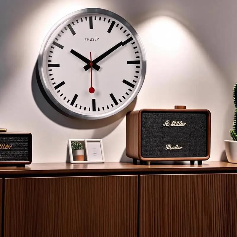 Orologio da parete per ufficio in metallo di lusso moderno semplice da 12 pollici Orologio al quarzo rotondo muto creativo per l'elettronica di consumo del soggiorno di casa