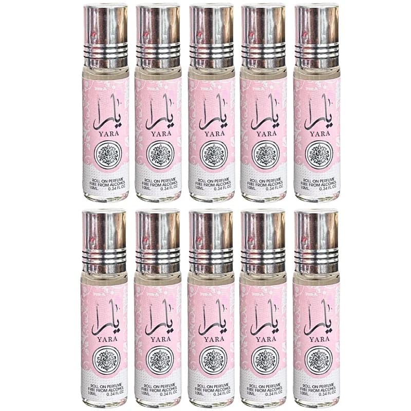 Olio Profumato Roll-On Lattafa Yara - Variazioni 0,34 Fl Oz Eliotrope, Orchidea e Mandarino
