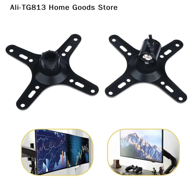 [TG813] Set di 1 staffa di montaggio per monitor portatile con foro per vite VESA da 1/4 di pollice a 100x100MM 75x75MM, set di viti M4, supporto per montaggio a parete