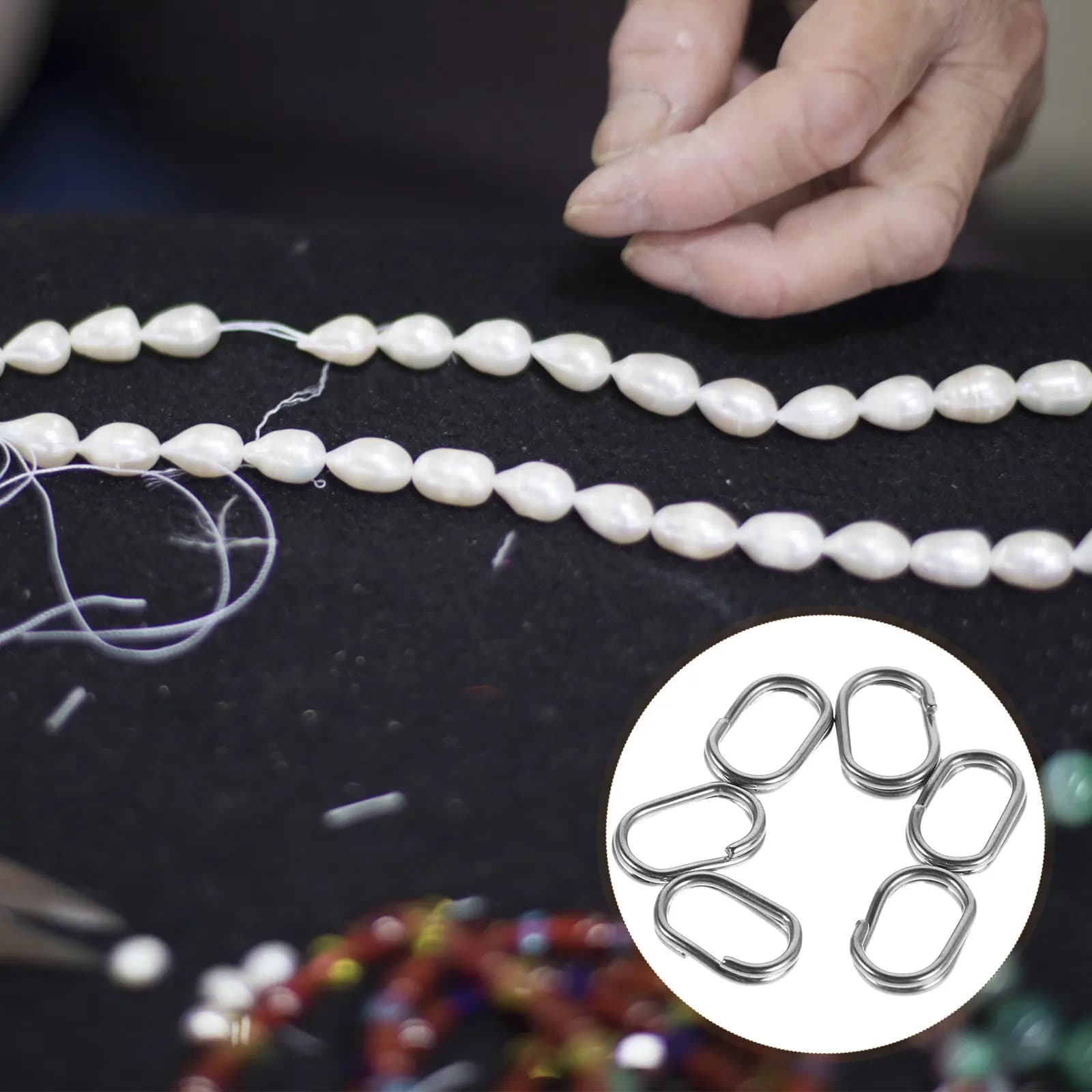 100 Pezzi Anelli di Giunzione Ovali Doppi in Acciaio Inossidabile per Creazione Gioielli, Connettori per Collane, Riparazione Orecchini, Accessori per Portachiavi