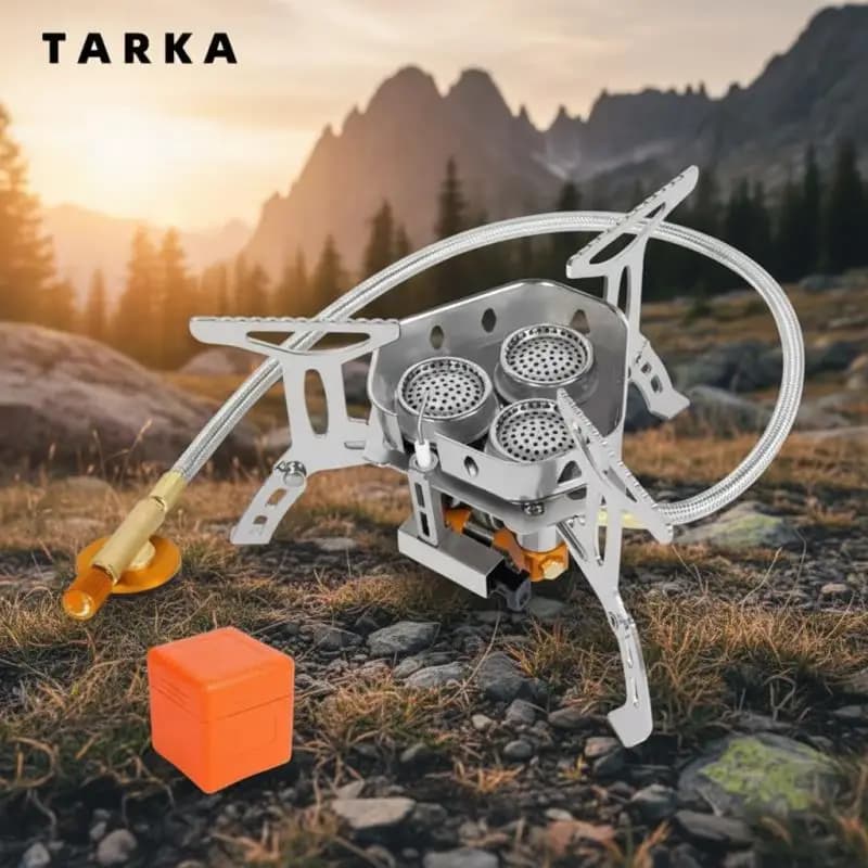 TARKA 3 For Head Gas Stove 5800W Portable Camping For Burner Backpacking Furnace Outdoor Hiking Picnic BBQ Cooking Equipment