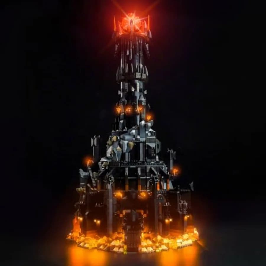 Kit di Illuminazione Personalizzato Compatibile con Lego Barad Dur 10333, Decorazione Luminosa Compatibile con Lego 10333 Barad Dur Occhio di Sauron