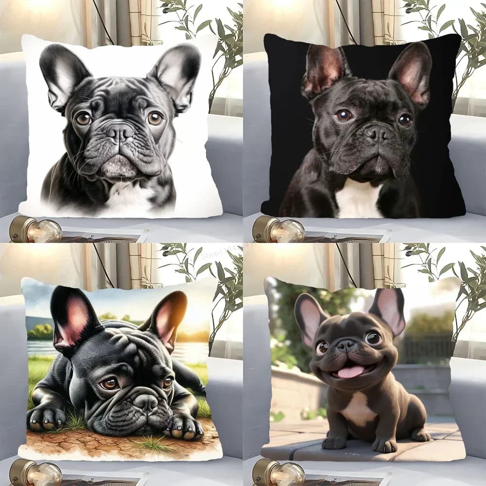 1pc cute pet mini bulldog french federa square bedroom sofa comfort for free time pillow auto stay home decoration
