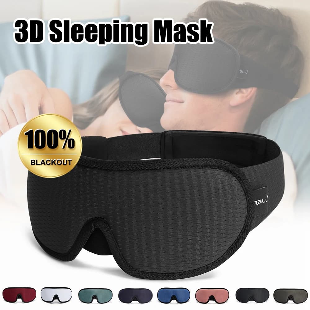 Maschera per dormire 3D che blocca la luce, morbida e imbottita, per occhi, maschera per dormire, oscurante per occhi, bendaggio per occhi, ausilio per il sonno, maschera per il viso, copriocchi