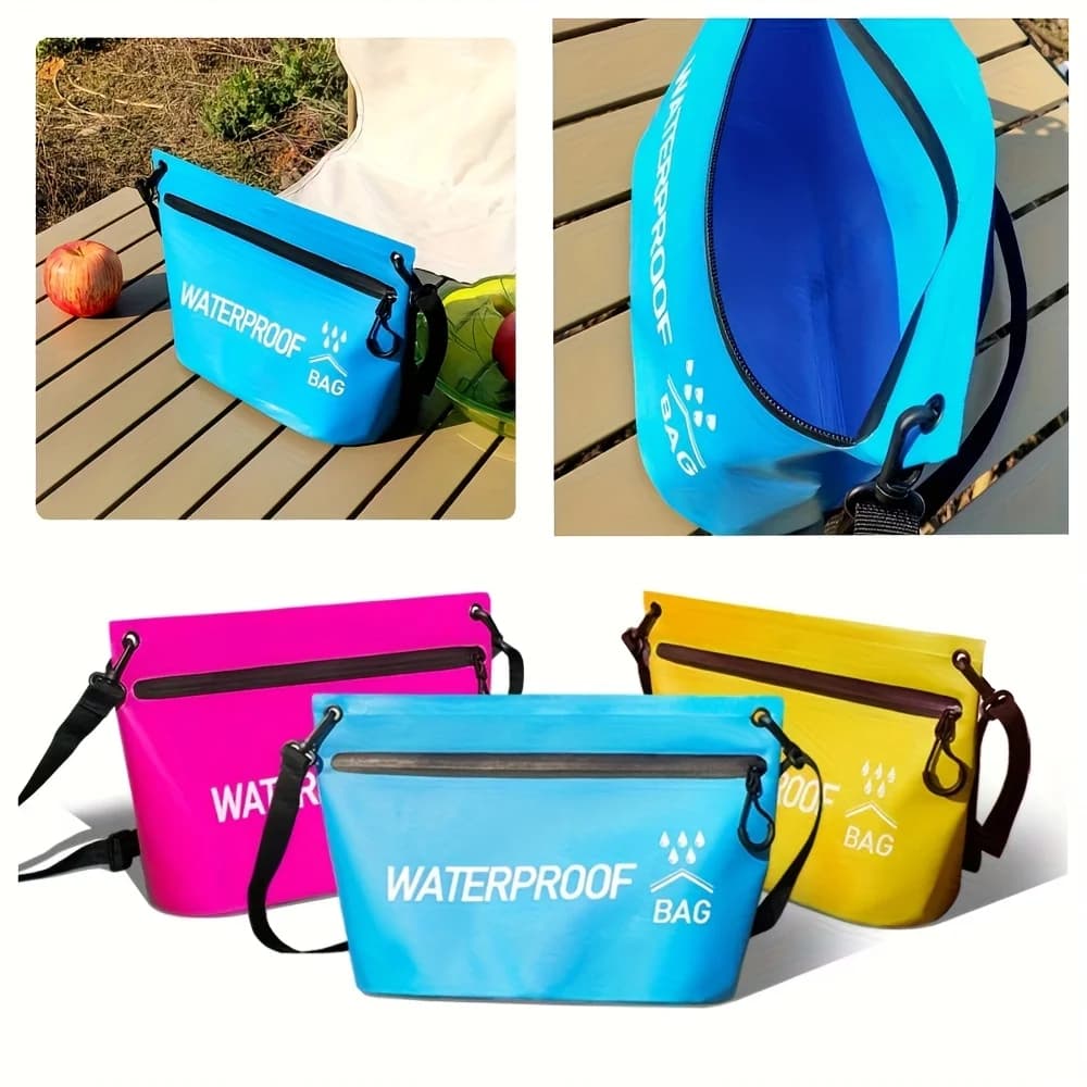 Borsa Impermeabile da 5L, Borsa Galleggiante Resistente con Cerniera per Nuoto, Kayak, Rafting, Escursionismo, Viaggi e Sport all'Aperto